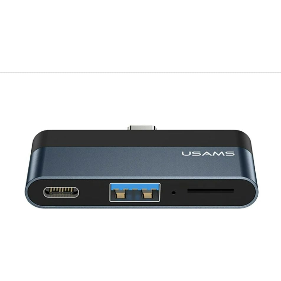 Adapter USB Usams US-SJ491 USB-C - USB + USB-C Czarny (6958444945620) (6958444945620)-0