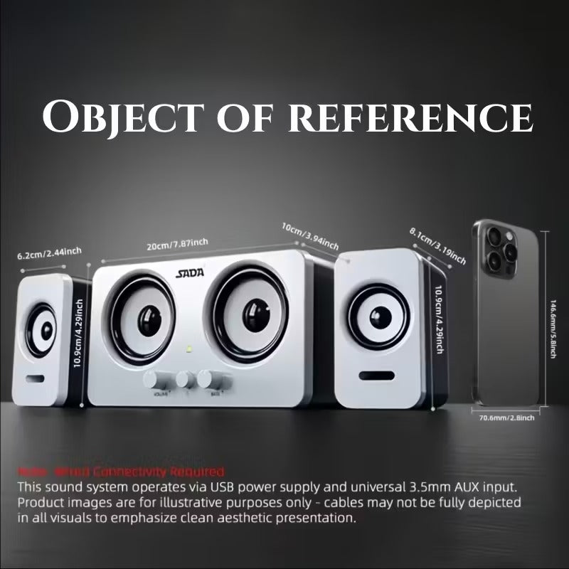 NNETM Desktop Stereo Surround Computer Speaker-2