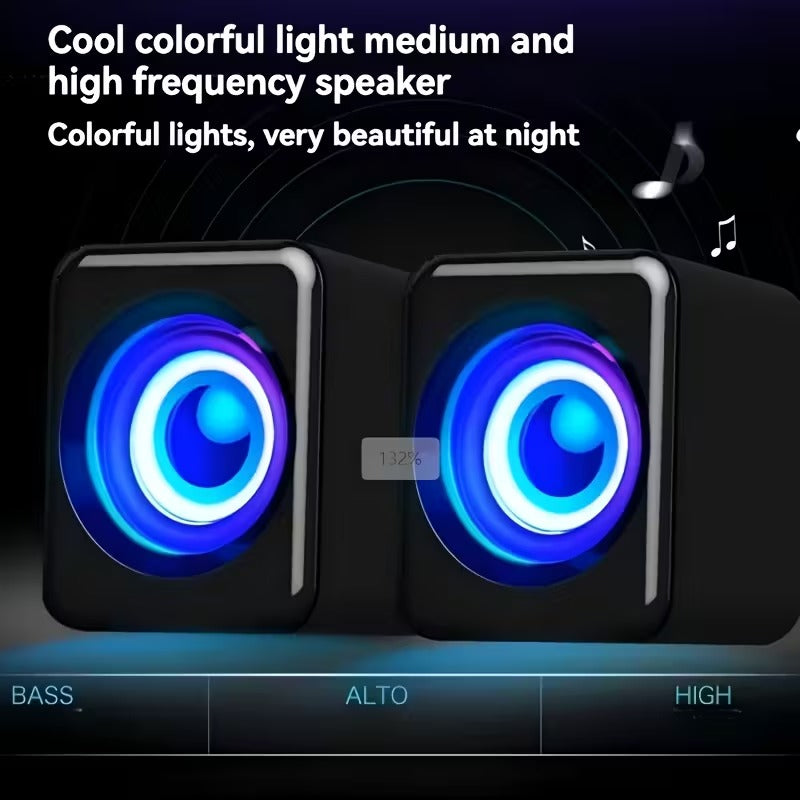 NNETM Wooden Computer Speaker with Bass-3